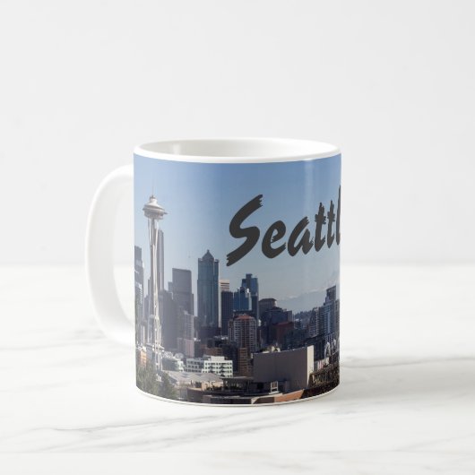 Mug Photographie du ciel de Seattle Washington (Devant gauche)