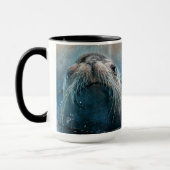 Mug Photographie du lion de mer mignon aquarelle (Gauche)