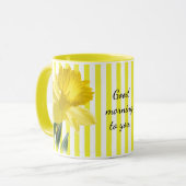 Mug Photographie florale de la jonquille jaune de Good (Devant gauche)