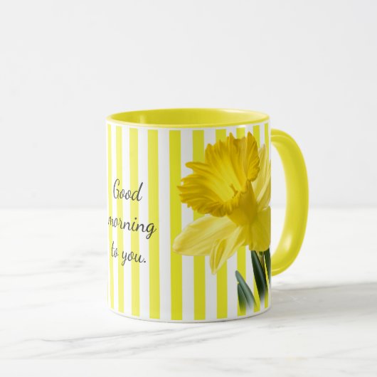 Mug Photographie florale de la jonquille jaune de Good (Devant droit)