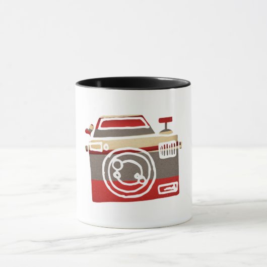 Mug Photographie Graphique Amour Caméra Mignonne (Centre)