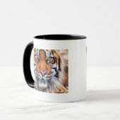 Mug Photographie masculine de peinture de tigre (Devant gauche)