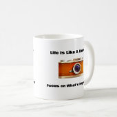 Mug Photographie Positive Dit, La Vie Est Comme Une Ca (Devant droit)