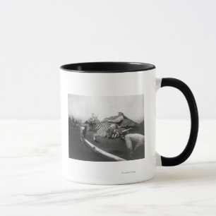 Mug Photographie sautante de barrière de zèbre