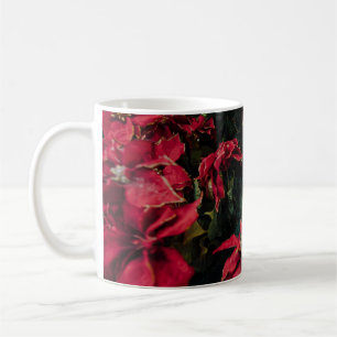 MUG PHOTOGRAPHIE SÉLECTIVE DU PLAN DE POINSETTIE ROUGE
