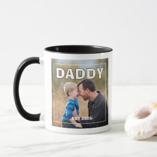 Mug PhotoPop Papa Est Année Personnalisée Photo 2026