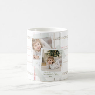 Mug Photos classiques Plaid Cosy Cabine blanc Check