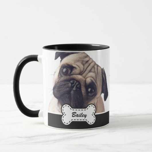 Mug Photos d'animaux de compagnie sur Cute Dog Bone Aj (Gauche)
