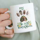 Mug Photos de chien Paw Saint Patrick's Day Personnali