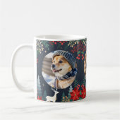 Mug photos de chiens de vacances personnalisées (Gauche)