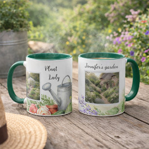 Mug photos de jardin personnel de la dame de la plante
