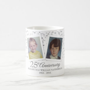 Mug Photos d'enfance pour les 25 ans de mariage Argent
