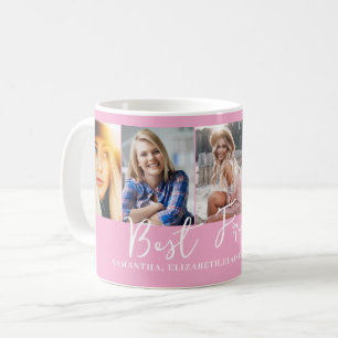 Mug Photos des meilleurs amis de couleur rose