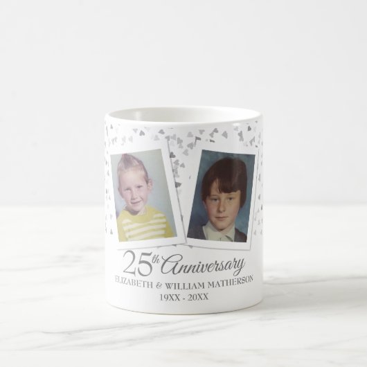Mug Photos du 25e anniversaire de l'Mariage d'argent (Centre)
