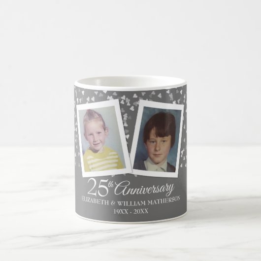 Mug Photos du 25e anniversaire du Mariage d'argent (Centre)