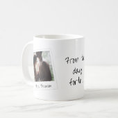 Mug Photos encadrées simples et texte manuscrit (Devant gauche)