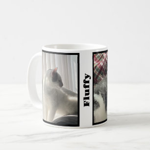 Mug Photos et noms d'animaux domestiques en noir sur b