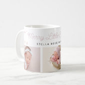 Mug Photos festifs de Noël rose petit joyeux (Devant gauche)