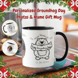 Mug Photos personnalisées de jour de marmotte et nom C