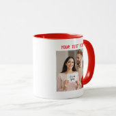 Mug Photos personnalisées et Heureuse Sainte-Valentin (Devant droit)