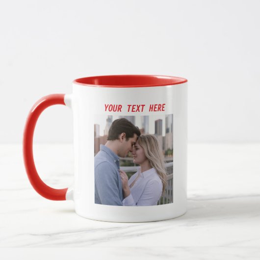 Mug Photos personnalisées et Heureuse Sainte-Valentin (Gauche)
