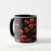 Mug Photos rouges en noir (Devant gauche)