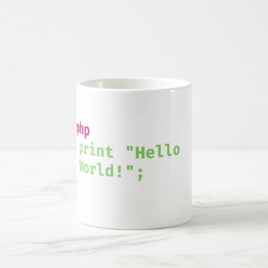Mug php - print hello world - Codage Pun (Centre)