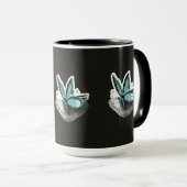 Mug Phrase autocollante cap (Devant droit)