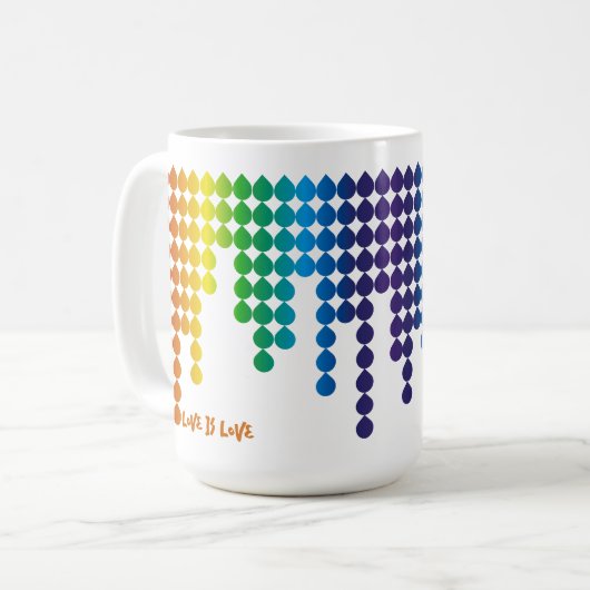 Mug Phrase Motif Fade Arc-en-ciel assez minimes (Devant gauche)