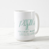 Mug Phyllis nom signification et P monogramme texte ve (Devant droit)