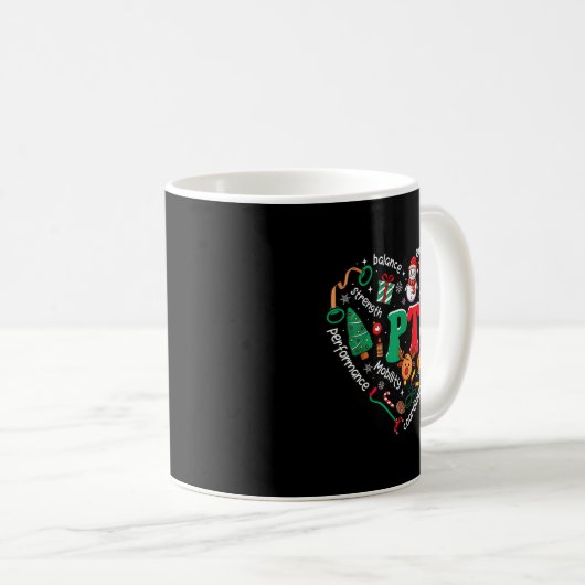Mug Physical Therapy Christmas Heart Pt Therast Xmas M (Devant droit)