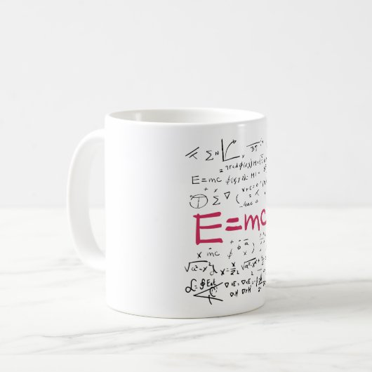 Mug Physics and Math Formulas EMC2 (Devant gauche)
