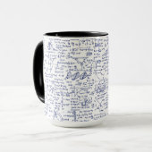 Mug Physics équations dans Blue Pen // (Devant gauche)