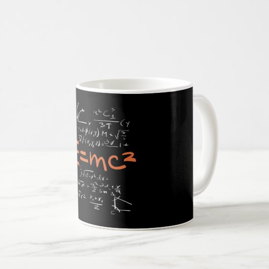 Mug Physique Math Formule Enseignant Formation EMC2 (Devant droit)
