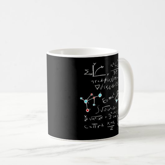 Mug Physique Math Formule Professeur Atomes et Mol (Devant droit)