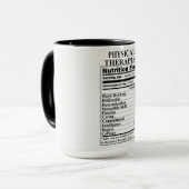 Mug Physothérapeute Nutrition Fiches (Devant gauche)