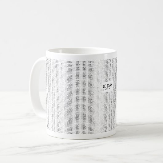 Mug Pi à la 10,000th décimale (Devant gauche)