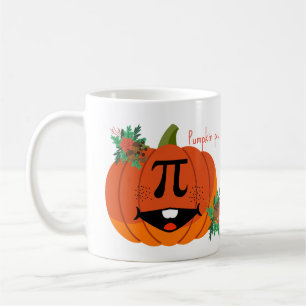 Mug pi citrouille, signe mathématique sur un citrouill