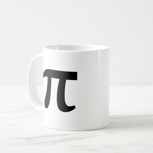 Mug Pi en écriture noire (Devant gauche)