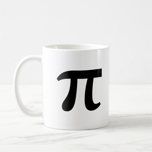 Mug Pi en écriture noire (Gauche)