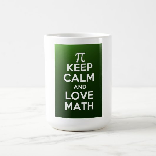 Mug Pi gardent le calme et les maths d'amour (Centre)
