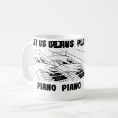 Mug Pianiste Conçoit Piano à Queue (Devant gauche)
