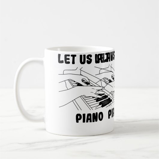 Mug Pianiste Conçoit Piano à Queue (Gauche)