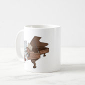 Mug Pianiste mignon de la souris personnalisée (Devant gauche)