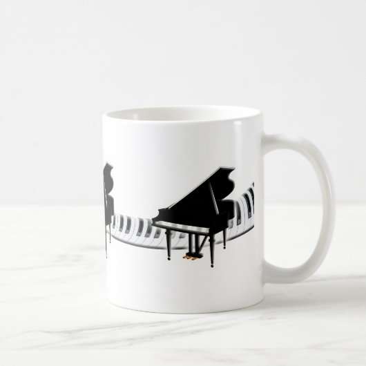 Mug Piano à queue et clavier (Droite)