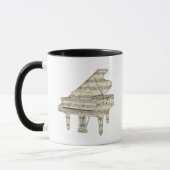 Mug Piano à queue et notes de musique (Gauche)