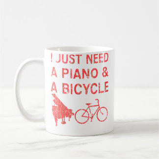 Mug Piano Bicycle Bike Pianist Cyclist Instrument Gi