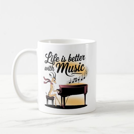 Mug piano gazelle (Gauche)