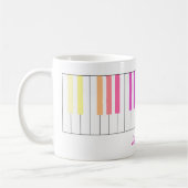 Mug Piano Gradient Couleur gaie (Gauche)