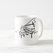 Mug Piano minimaliste pour femmes (Devant droit)
